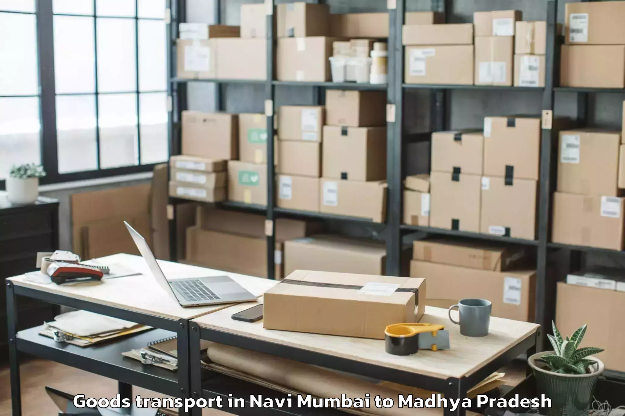 Book Navi Mumbai to Mahaarajpur Goods Transport